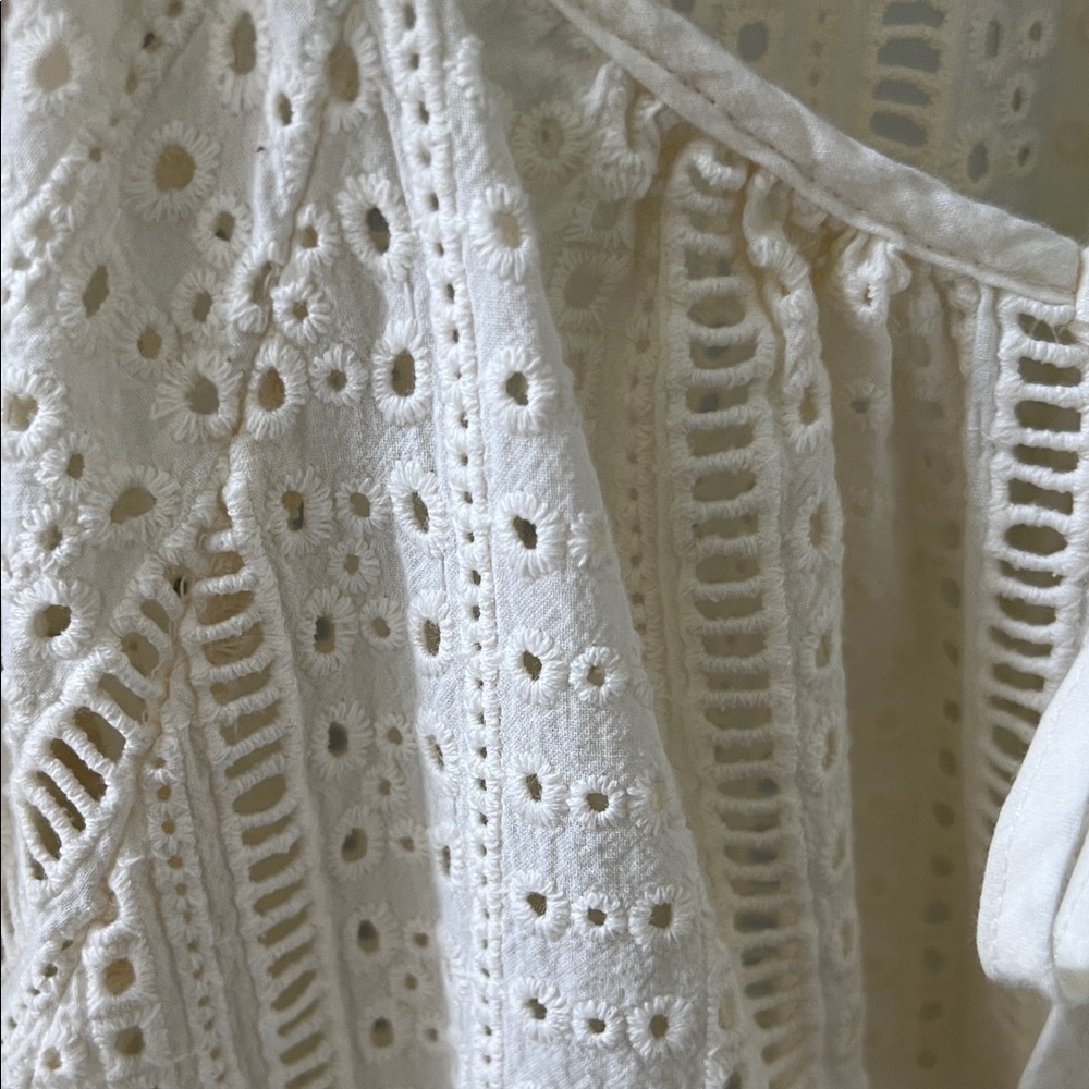 Joie Cream Eyelet Blouse - Picture 4 of 7